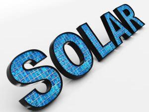 Stock image of the word "Solar"